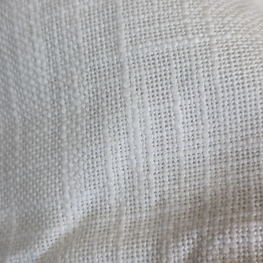Quince Textured Cotton Room Darkening Curtain Panel Ivory 48x108 Single